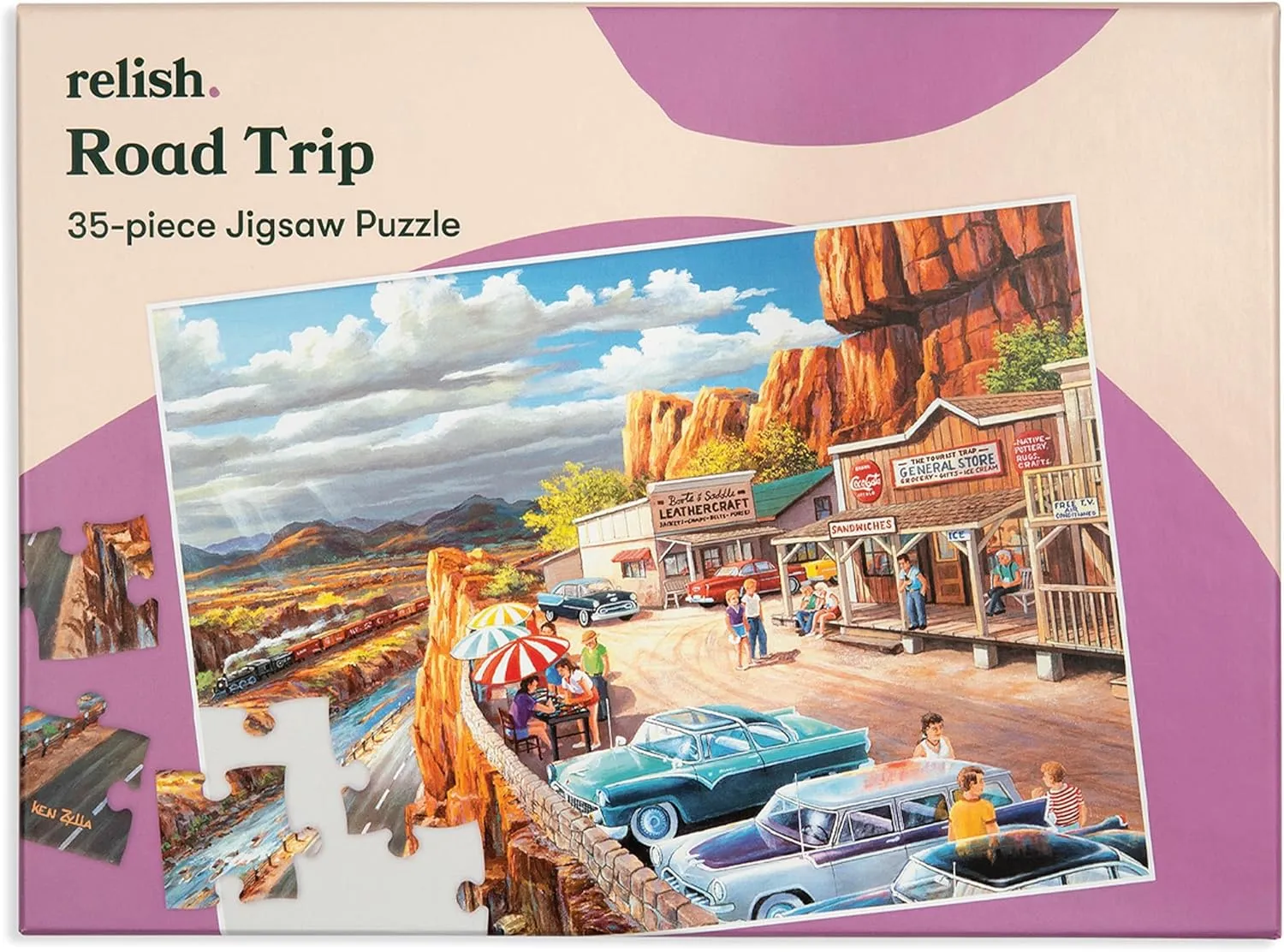 Puzzle, Alzheimer��s Products and Cambrian slop Activities Relish Dementia Puzzles for Adults, 35 Piece Road Trip Jigsaw 