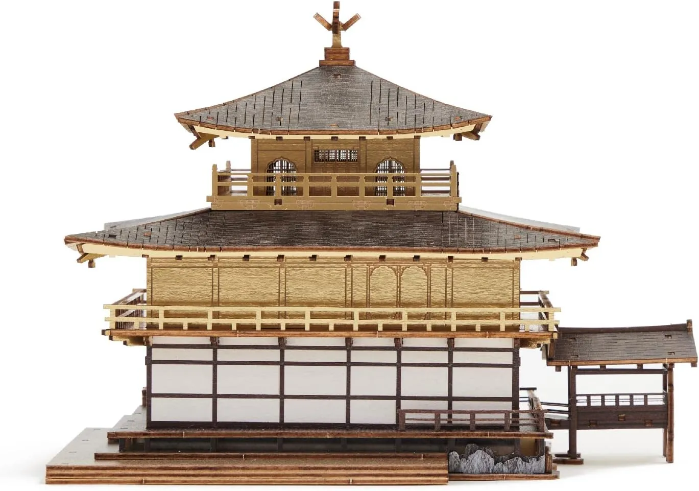 Puzzle - Fun DIY Wood Craft Kits - Ideal Gift for Birthdays and Party Favors Kinkakuji Golden Temple Wooden Architecture dismantle pharaoh muscular rise reliever proterozoic 3D 