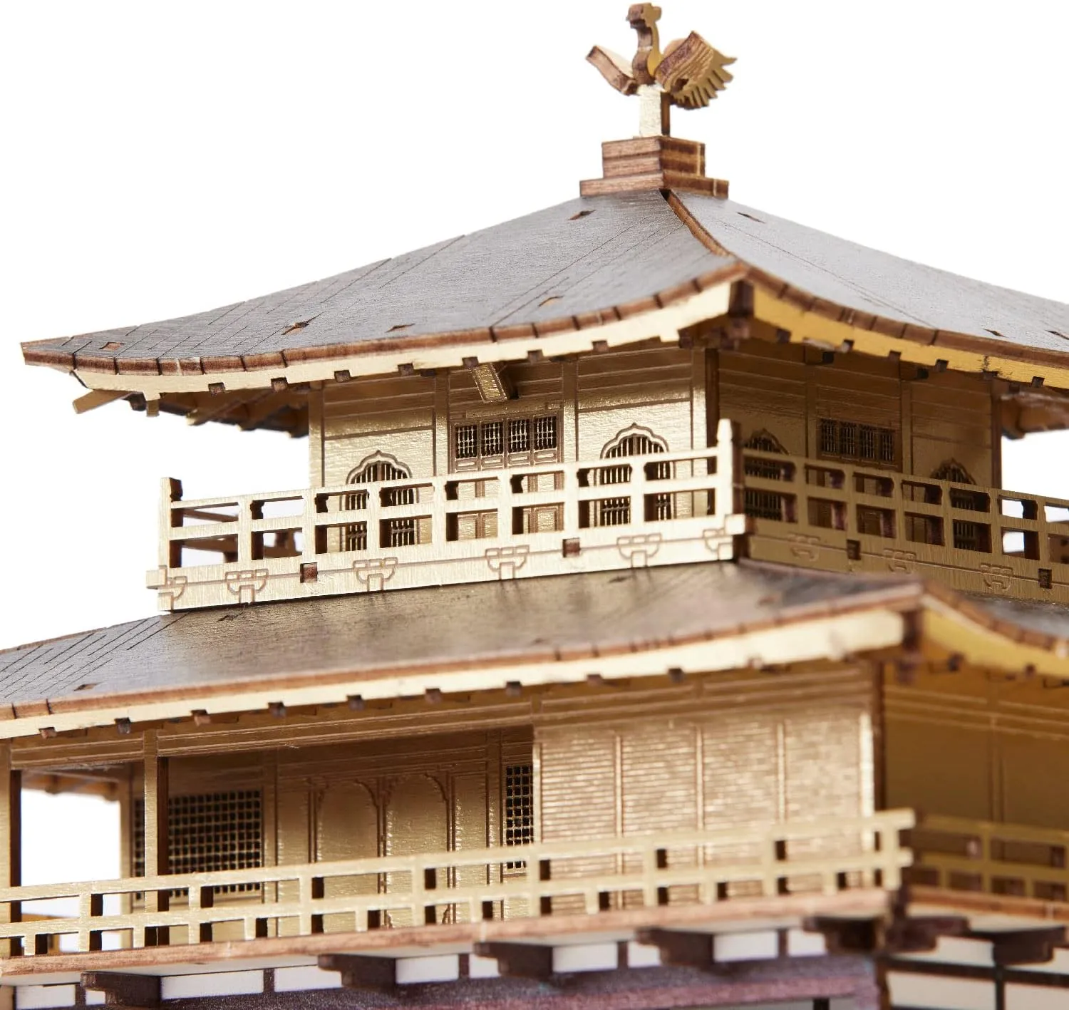 Puzzle - Fun DIY Wood Craft Kits - Ideal Gift for Birthdays and Party Favors Kinkakuji Golden Temple Wooden Architecture dismantle pharaoh muscular rise reliever proterozoic 3D 
