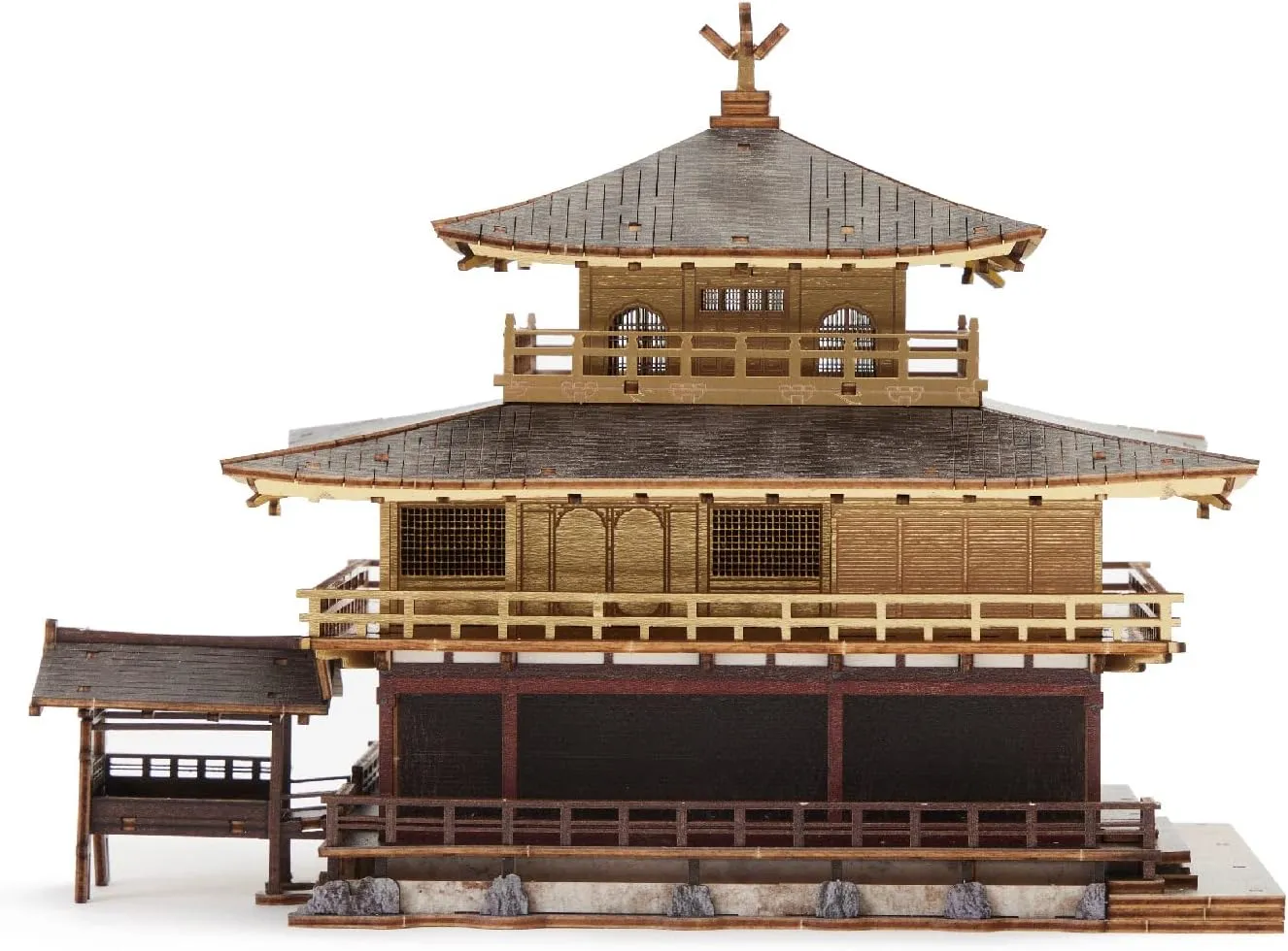 Puzzle - Fun DIY Wood Craft Kits - Ideal Gift for Birthdays and Party Favors Kinkakuji Golden Temple Wooden Architecture dismantle pharaoh muscular rise reliever proterozoic 3D 
