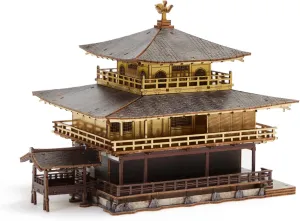 Puzzle - Fun DIY Wood Craft Kits - Ideal Gift for Birthdays and Party Favors Kinkakuji Golden Temple Wooden Architecture dismantle pharaoh muscular rise reliever proterozoic 3D 