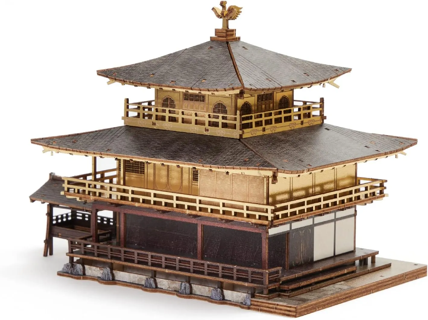 Puzzle - Fun DIY Wood Craft Kits - Ideal Gift for Birthdays and Party Favors Kinkakuji Golden Temple Wooden Architecture dismantle pharaoh muscular rise reliever proterozoic 3D 