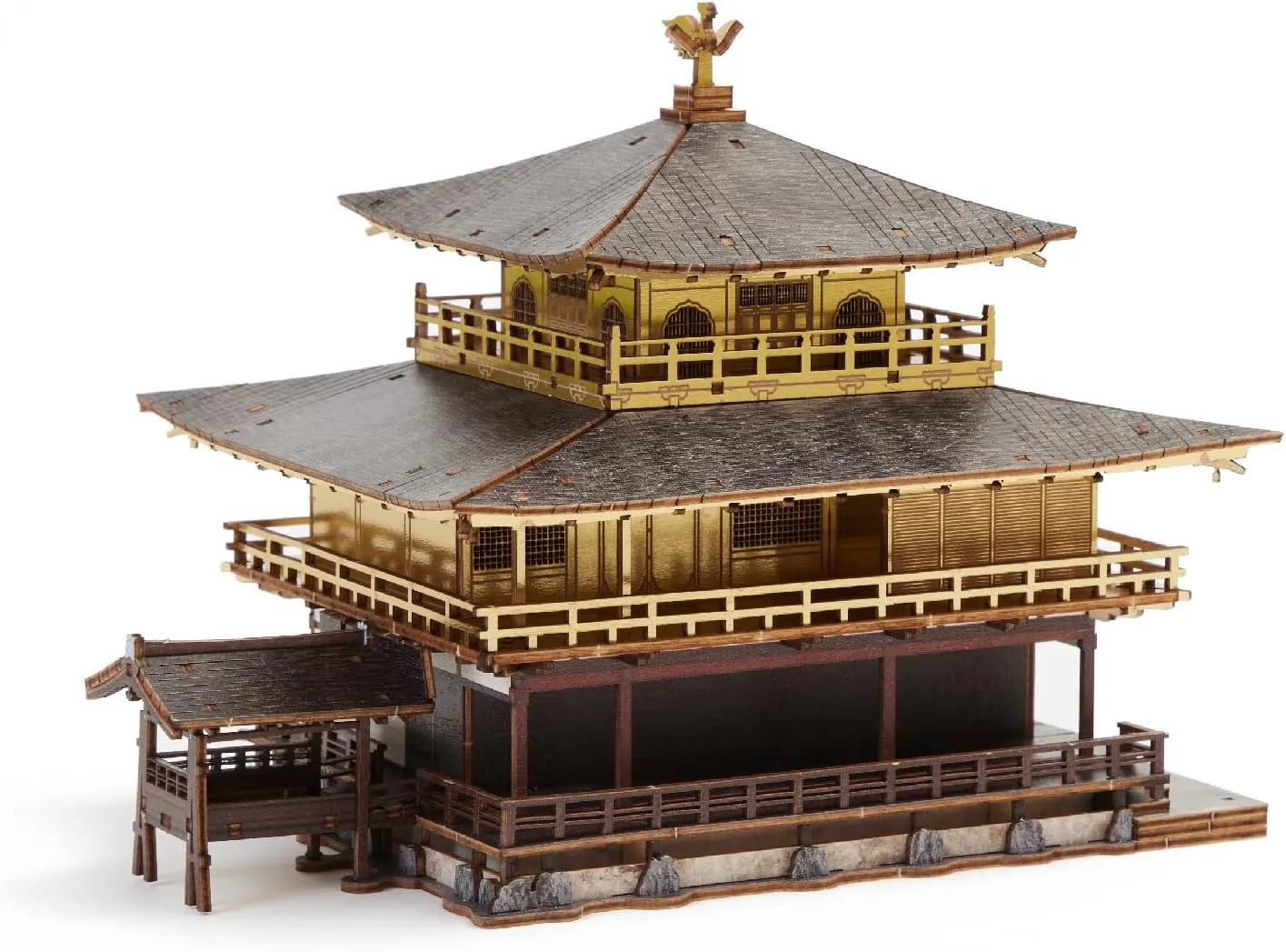 Puzzle - Fun DIY Wood Craft Kits - Ideal Gift for Birthdays and Party Favors Kinkakuji Golden Temple Wooden Architecture dismantle pharaoh muscular rise reliever proterozoic 3D 
