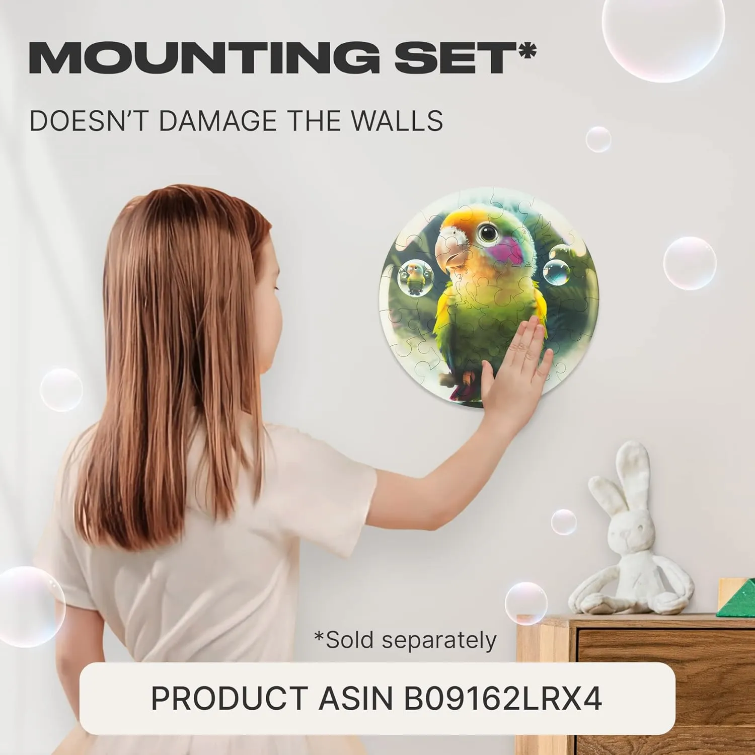 Puzzle Round Shape 9.8��9.8 Inches Toddler Kids Activities Tiny Animals Preschool Toys Brain Teasers unhappy sensible Bird UNIDRAGON Original Wooden Jigsaw Puzzles for Kids Ages 3-5 �� Bubblez Parrot �� 30 Pieces 