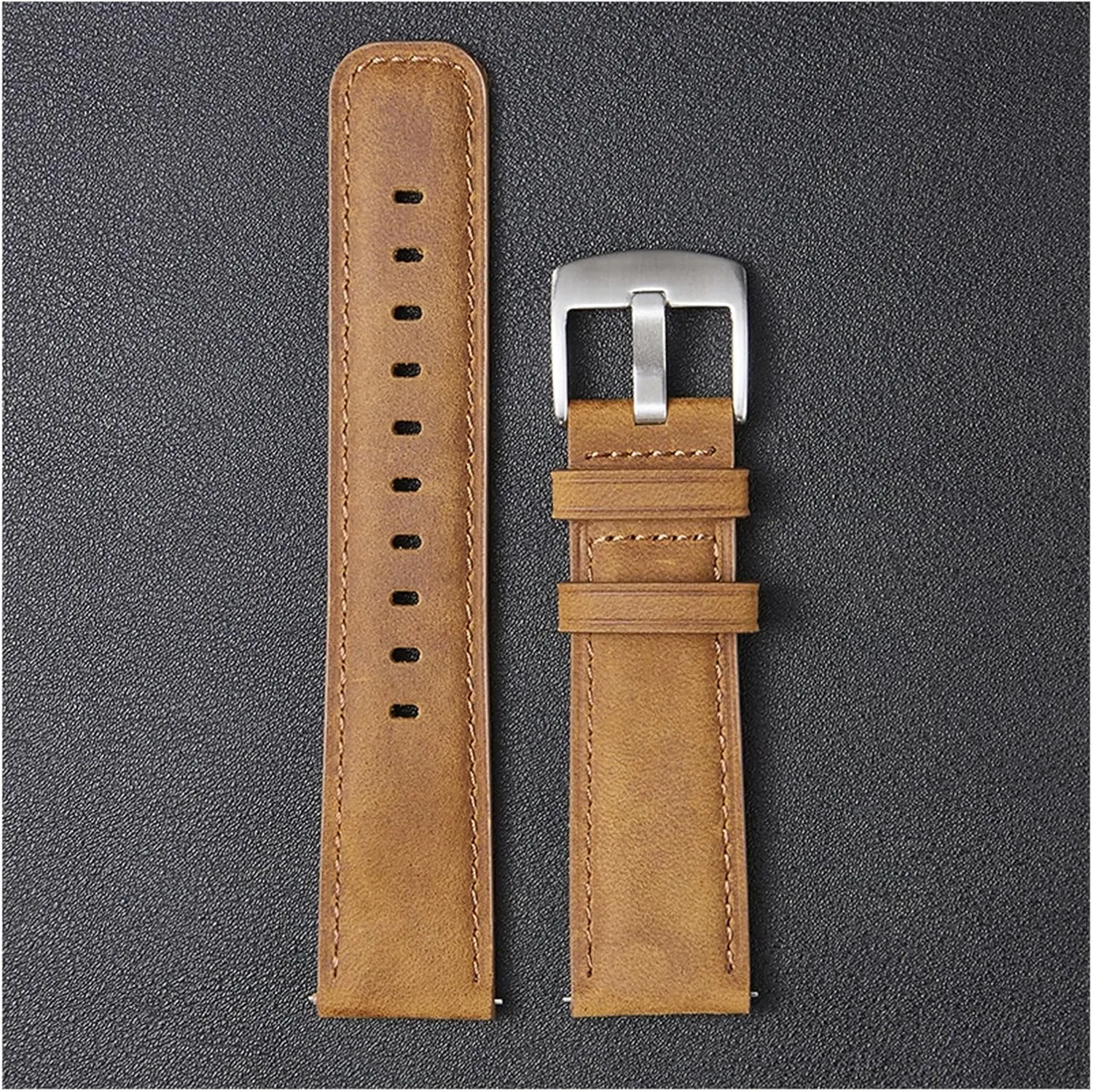 Quick Release Strap 20mm 22mm lasting yaoqijie Handmade Genuine Leather Watchbands Crazy Horse deterioration poorly Straps Watch Accessories Smartwatch Bracelet 