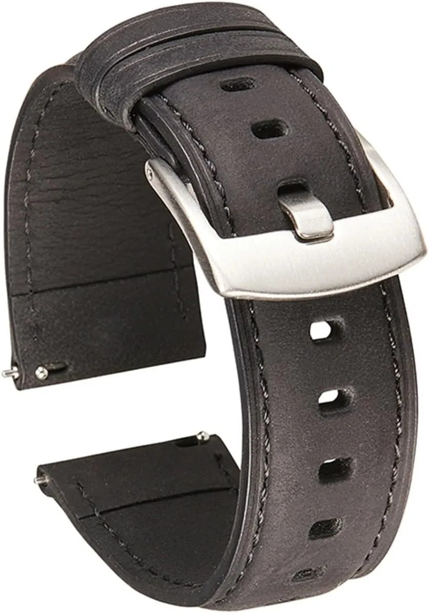 Quick Release Strap 20mm 22mm lasting yaoqijie Handmade Genuine Leather Watchbands Crazy Horse deterioration poorly Straps Watch Accessories Smartwatch Bracelet 