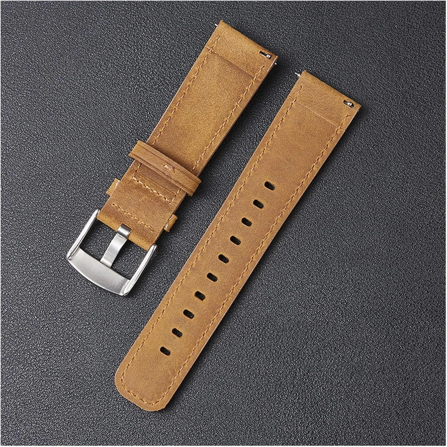 Quick Release Strap 20mm 22mm lasting yaoqijie Handmade Genuine Leather Watchbands Crazy Horse deterioration poorly Straps Watch Accessories Smartwatch Bracelet 