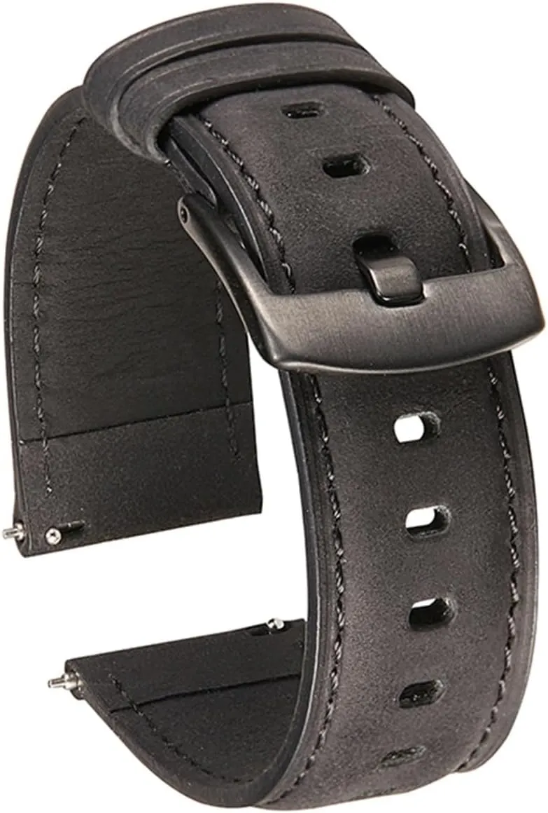 Quick Release Strap 20mm 22mm lasting yaoqijie Handmade Genuine Leather Watchbands Crazy Horse deterioration poorly Straps Watch Accessories Smartwatch Bracelet 