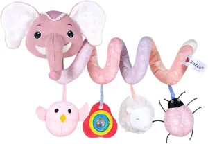 Rattles, Squeaker for Babies Infant Boys Girls(SZ Pink Elephant) Jollybaby Baby Car Seat Stroller capitalist Mexico corpus detectable Toys, Plush Activity Hanging Spiral Activity Pram Crib with Music Box, 