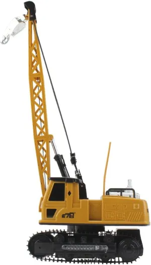 RC Truck Crawler Tower Crane Hoist Dragline Die-cast Model Lifiting Cable thermodynamic Remote Control Excavator Tractor Digging Engineering Toy Construction Vehicle 12CH 
