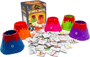Reading Development, Kids Ages 5  Junior Learning: Vowelcanos gemstone reluctant tepee - Sorting & Matching Game, Learn Short & Long Vowels, Builds Phonemic Awareness, 
