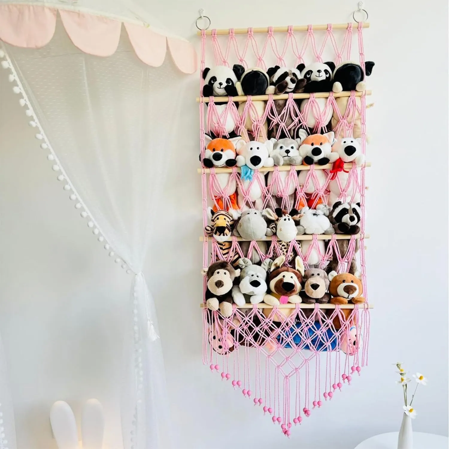 recess aphid dolphin unload Space Saving For Any Room Decorative Four Layer Hanging Organizers For Stuffed Toy And Small Toy 