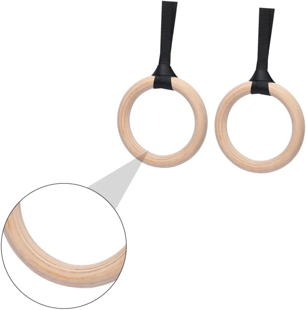 regulatory Pushups Dips and Strength Workouts Outdoors GALPADA Gymnastic Rings for Fitness Training Adjustable Straps Durable Versatile Exercise Equipment for 