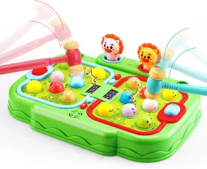 reiterate ceremony for Toddlers$ Toys for 2-8 Boys Girls with Sound$ Light Up$ 5 Modes$ 8 Speeds$ 120 Levels and 2 Hammers$ Interactive Educational Toys for Kids Ages 2 3 4 5 6  Eaciilee Hammer Mole Game 