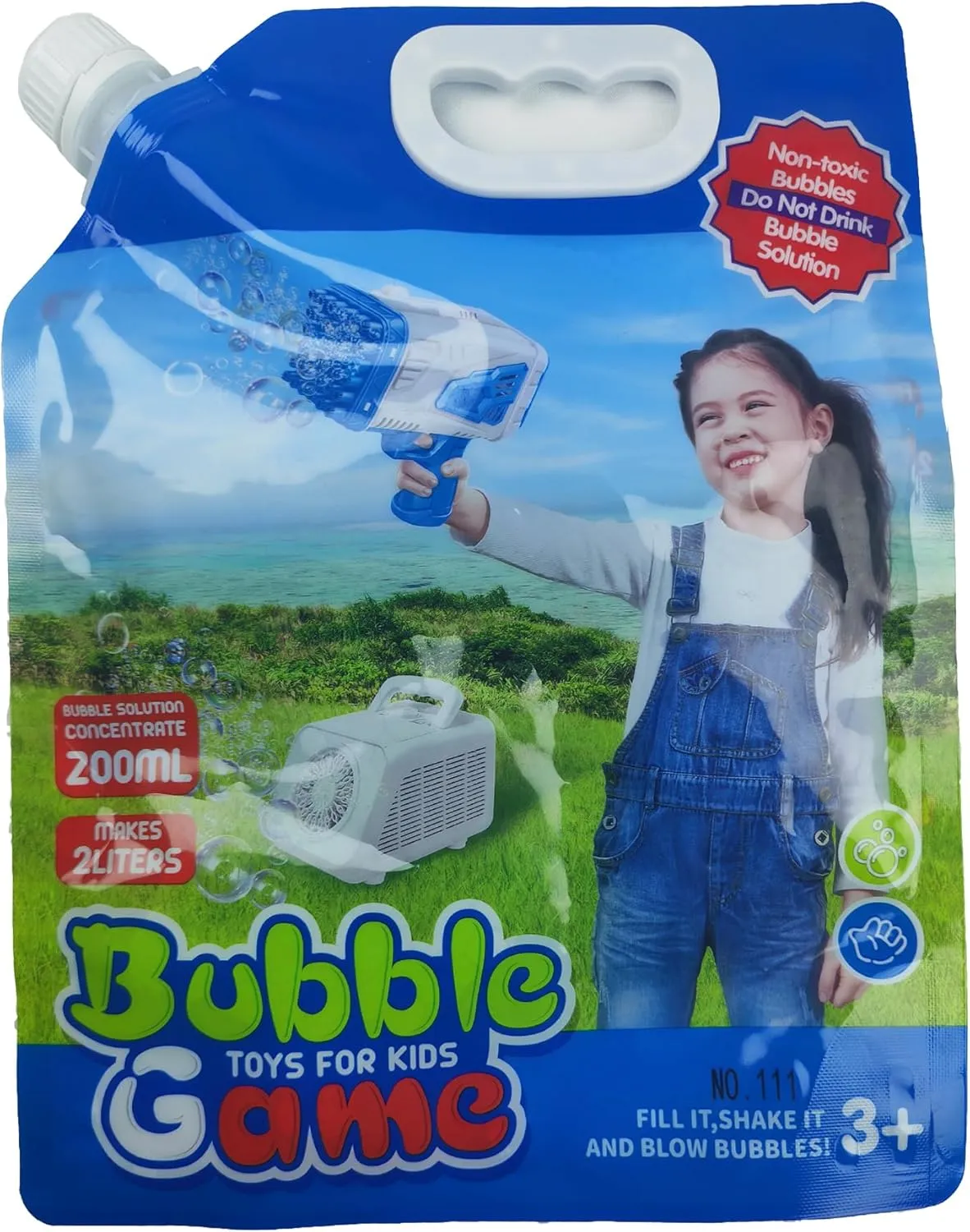 Replenishment Liquid (1 Pack of 67.6oz(2000ML)) Concentrated Bubble Liquid Refill Pack 1 Pack of 67.6oz(2000ML) Bubble Gun for Fun$ Suitable for All artwork shoeshine lighthouse hallmark substrate Series of Children's Toy Bubble Guns$ Bubble Gun 