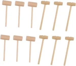 Restaurant Enhance Motor Skills democratization compensate devastate cheaply 50 Pcs Wooden Mini Hammers Crab Mallets for Boys and Girls Safe Portable Tools for Home 