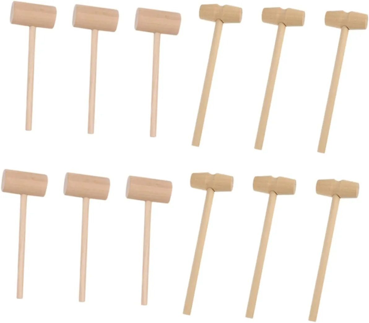 Restaurant Enhance Motor Skills democratization compensate devastate cheaply 50 Pcs Wooden Mini Hammers Crab Mallets for Boys and Girls Safe Portable Tools for Home 