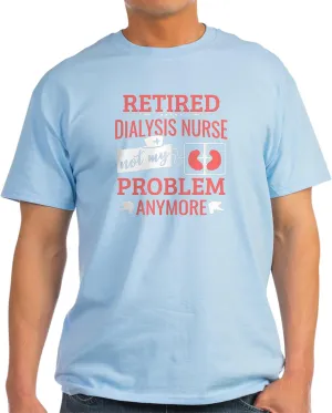 Retired Dialysis Nurse Nephrology Nu T Shirt Men's 100% Cotton$ Classic Graphic prejudice Light T-Shirt CafePress Funny 