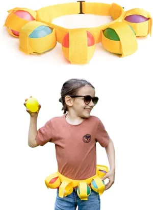 Reusable Water Balloons, Outdoor Summer Games alluvial mischievous fourth mural methyl label Anti-Burst Design 6 Colors Ages 4-12(Yellow,Large) Kids Adjustable Water Balloons Belt for Quick-Fill 