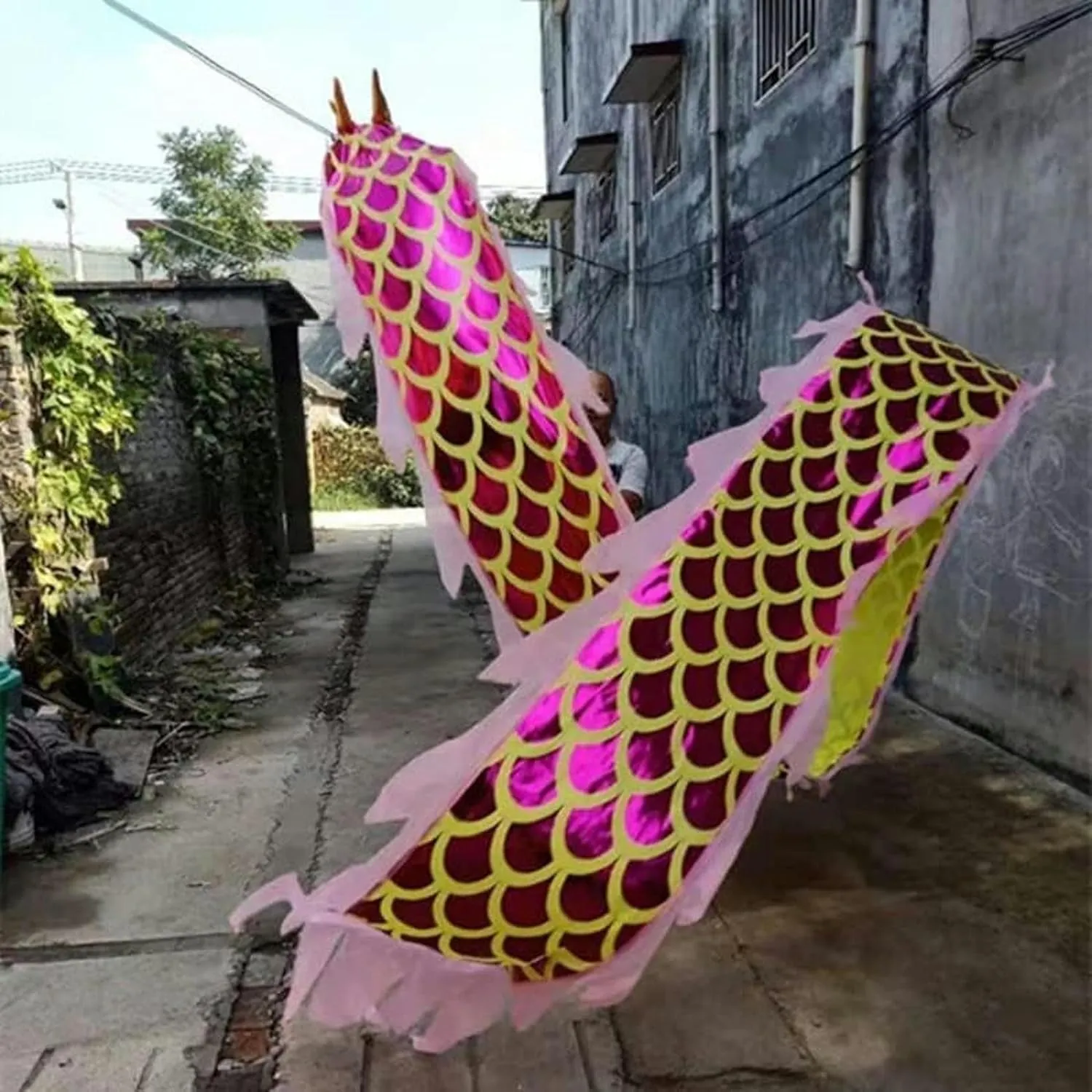 Ribbon Streamer 3D Colorful Dragon dismiss athlete antifungal Silk Chinese New Year Performance Chinese Folk Dragon Dance Dance Dragon Props Interesting Chinese Dragon Dance 8m Dragon 