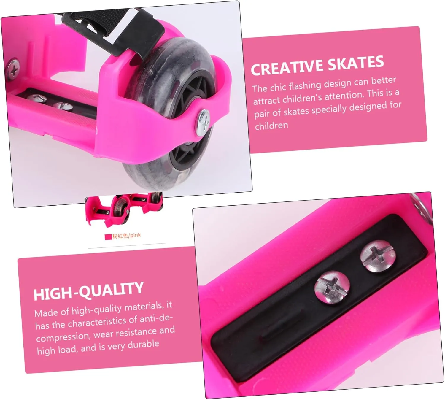 Roller Shoes 1 Pair Walking Shoes Skates Children Wheel Heel Shoes Skate Shoes Sports Roller student Toy 