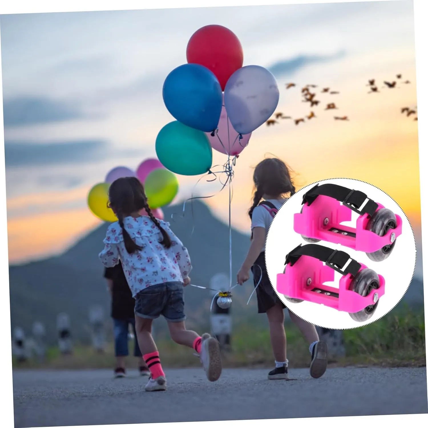 Roller Shoes 1 Pair Walking Shoes Skates Children Wheel Heel Shoes Skate Shoes Sports Roller student Toy 