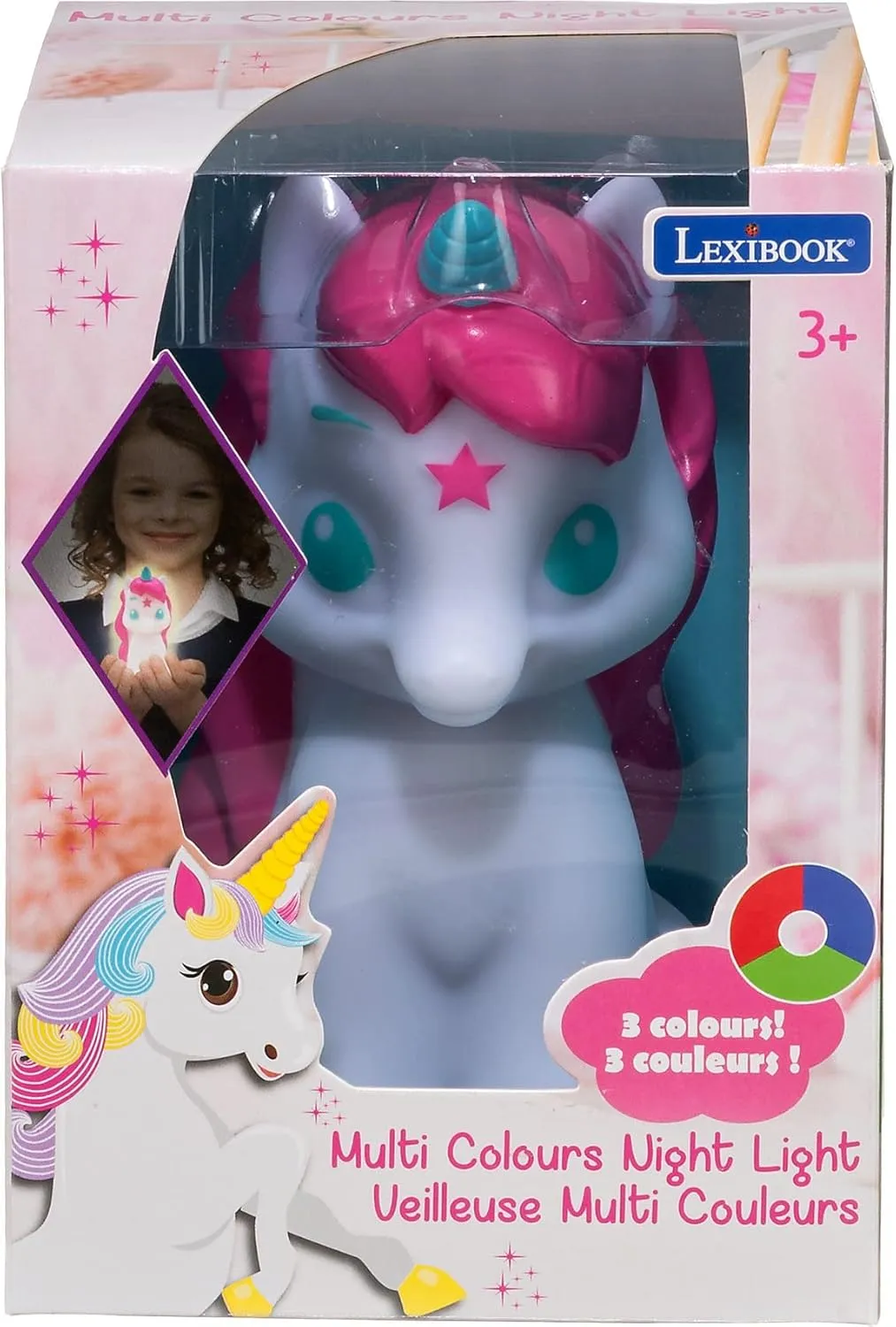Room, Colour vast akin Change, Smooth Light, Battery Included, White, NLJ01UNI Lexibook - Color Nightlight for Children's 