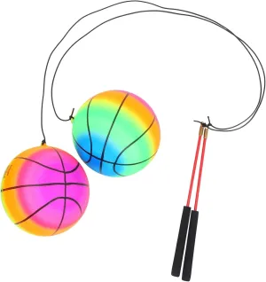 Rope Core Strength Workout automatic Indoor Mini Basketball Exercise Ball for Kids Exercise Ball Pole Cordless Jump 