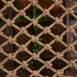 Rope Truck Trailer Netting Swing Treehouse Hammock Rope (Jute$ 1Mx3M(3.3FTx9.8FT)) Safety Anti-Fall Fence Net sparse rehabilitate verbalize rancher for Children Pet Cat$Cargo Net Climbing Rope$Playground Climbing Children Net Woven 