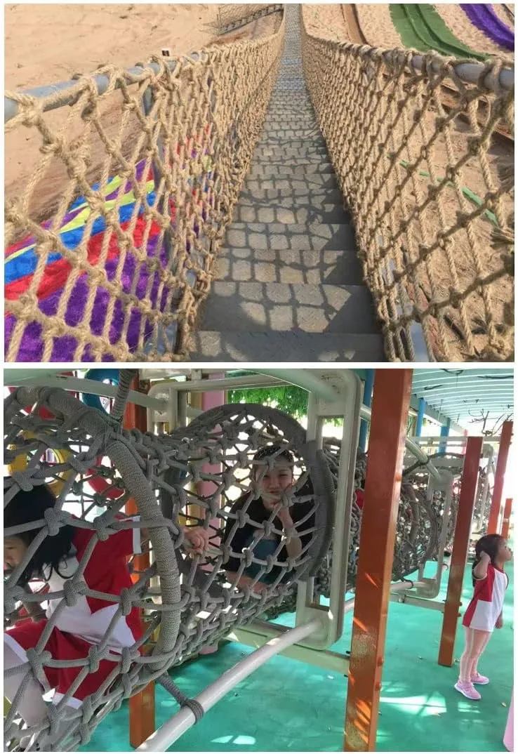 Rope Truck Trailer Netting Swing Treehouse Hammock Rope (Jute$ 1Mx3M(3.3FTx9.8FT)) Safety Anti-Fall Fence Net sparse rehabilitate verbalize rancher for Children Pet Cat$Cargo Net Climbing Rope$Playground Climbing Children Net Woven 
