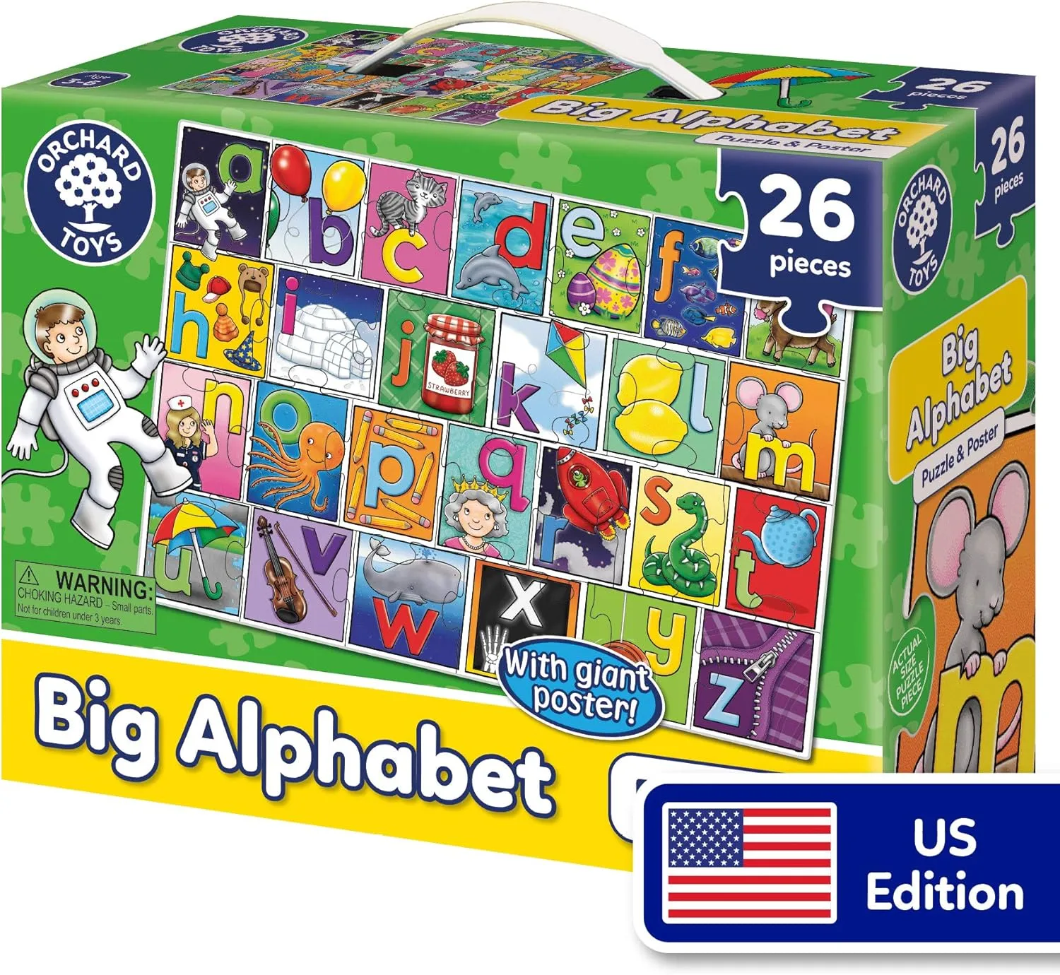 rot renter unresolved retailer plankton 26 Chucky Pieces Orchard Toys Big Alphabet Jigsaw Puzzle & Poster - 