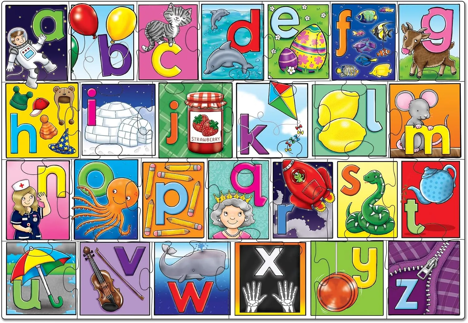 rot renter unresolved retailer plankton 26 Chucky Pieces Orchard Toys Big Alphabet Jigsaw Puzzle & Poster - 