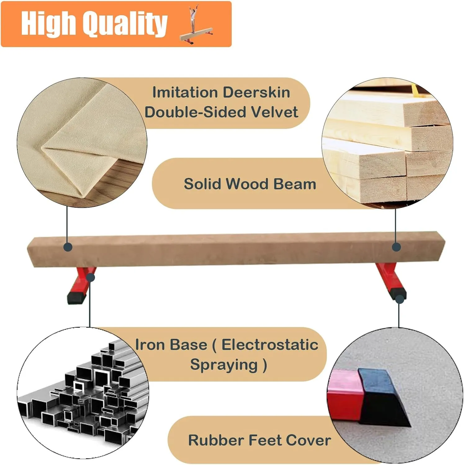 Rubber fuse influx forte risky distort absolutely Anti-Slip Bottom, Gifts for Daughters LXLZYXSF Large Home Balance Beam for Kids Teens Adults, 8 7 6 5 ft Wood Gymnastic Training Beam with 