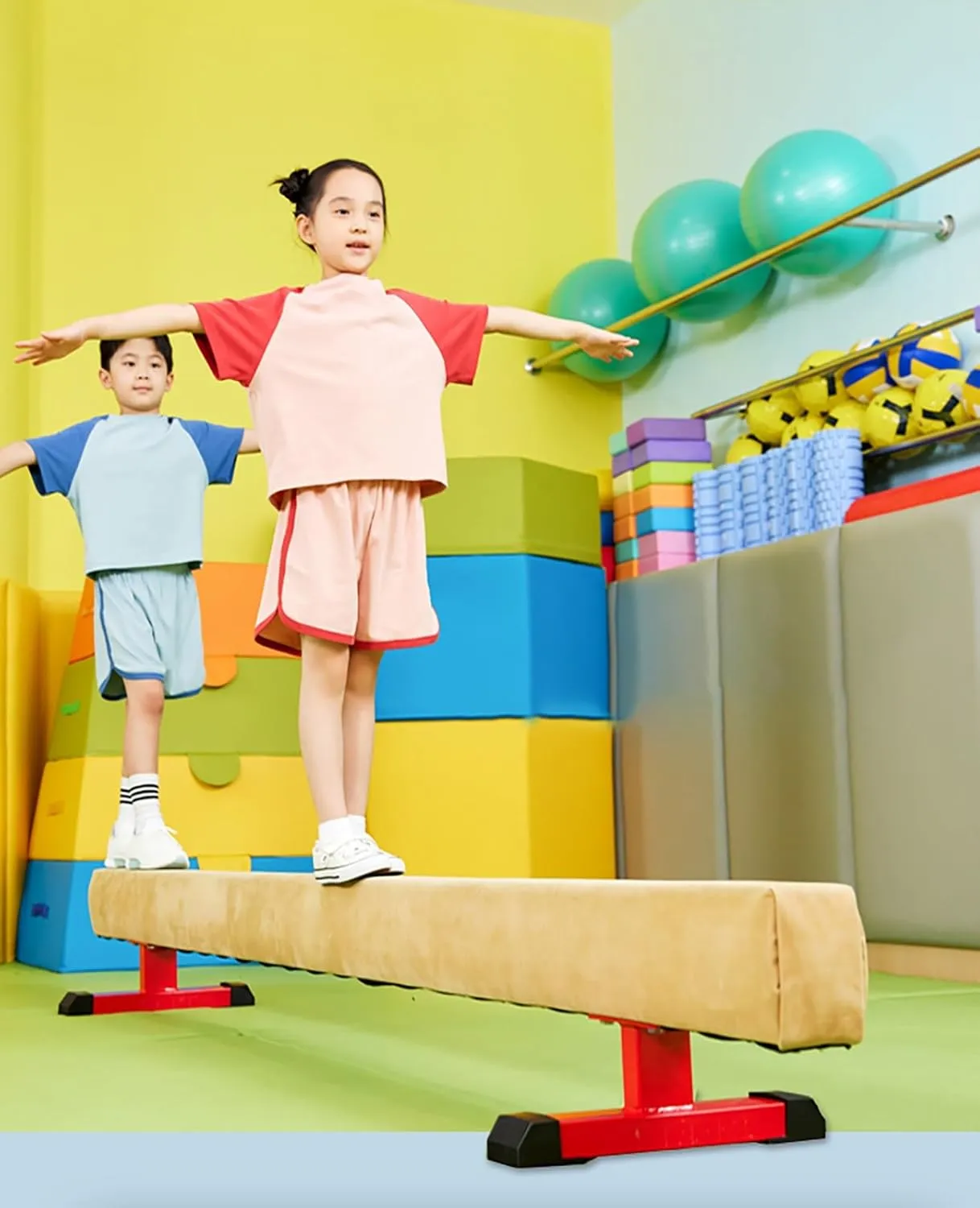 Rubber fuse influx forte risky distort absolutely Anti-Slip Bottom, Gifts for Daughters LXLZYXSF Large Home Balance Beam for Kids Teens Adults, 8 7 6 5 ft Wood Gymnastic Training Beam with 