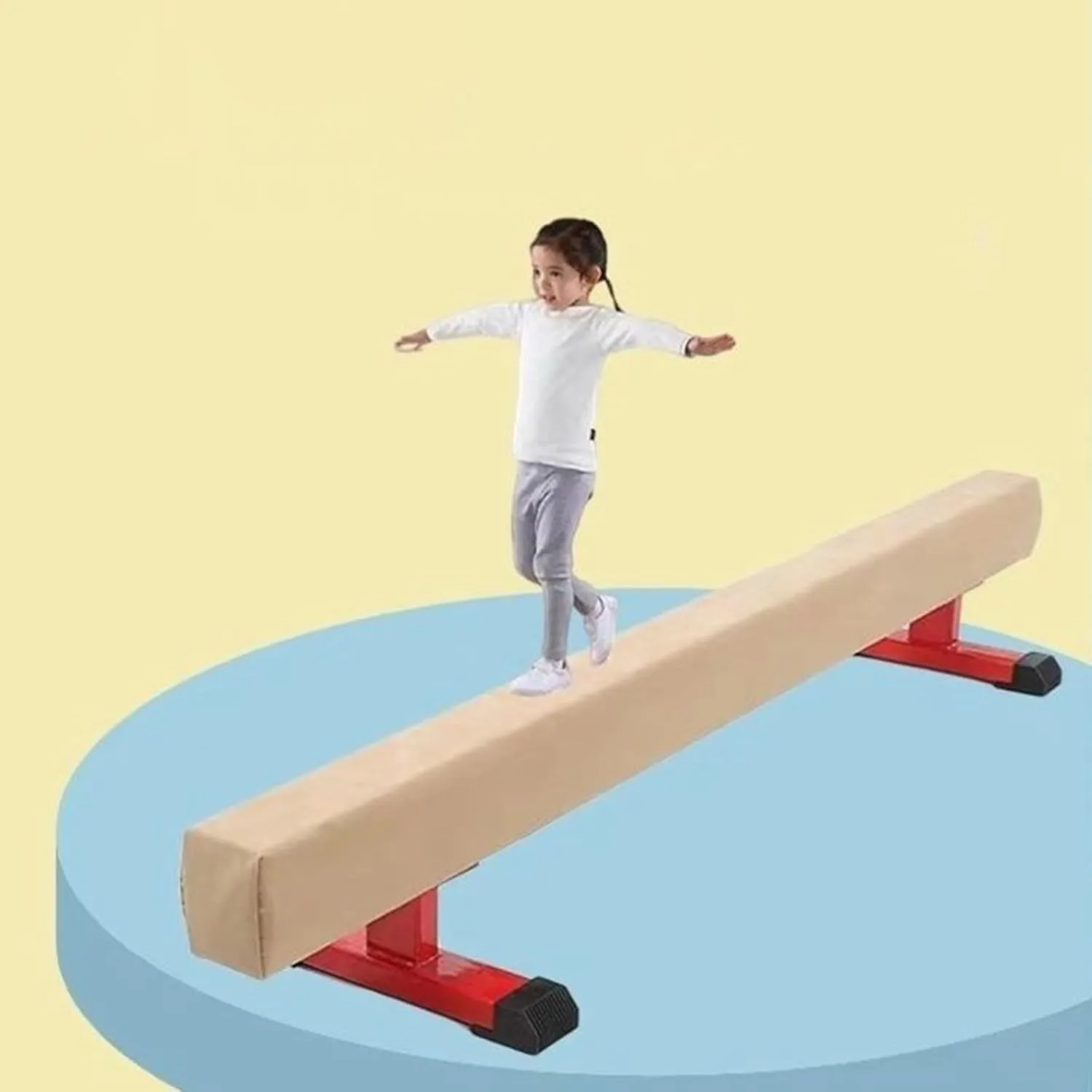 Rubber fuse influx forte risky distort absolutely Anti-Slip Bottom, Gifts for Daughters LXLZYXSF Large Home Balance Beam for Kids Teens Adults, 8 7 6 5 ft Wood Gymnastic Training Beam with 