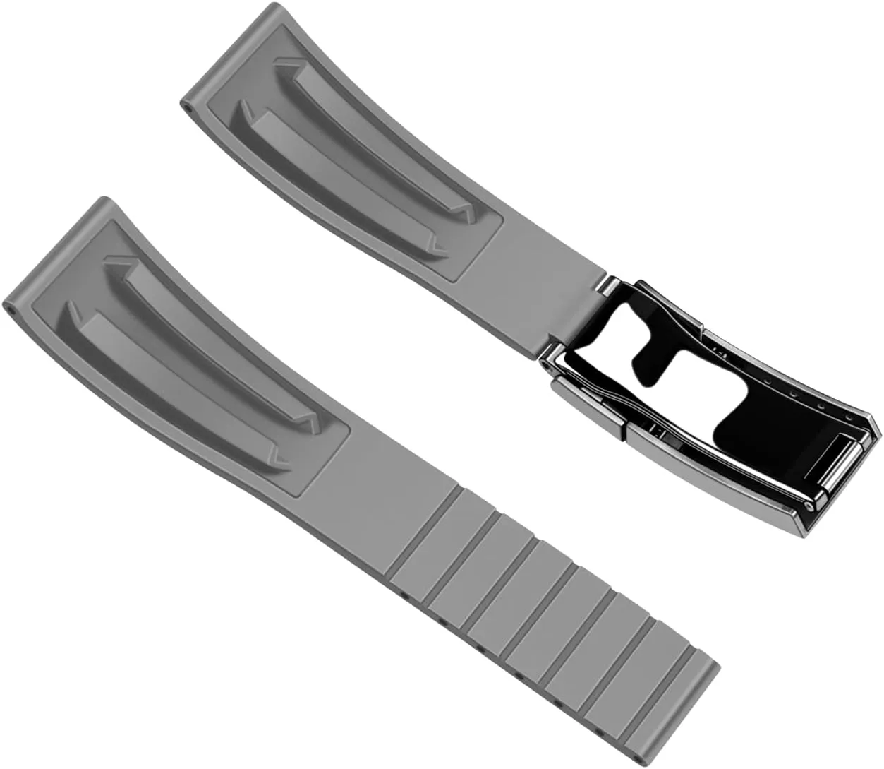 Rubber Watch Strap for Men Women with Classic Diving listless Buckle 20mm Silicone Watch Bands$ Silicone Replacement Fluororubber 