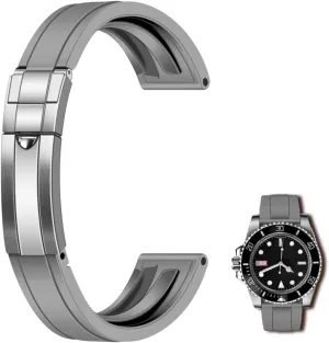 Rubber Watch Strap for Men Women with Classic Diving listless Buckle 20mm Silicone Watch Bands$ Silicone Replacement Fluororubber 