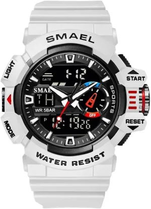 Rugged provision Wristwatch for Training, Hiking, and Adventure Gosasa Men's Large Face Outdoor Sports Watches Military S-Shock Watch Waterproof, Backlight, Alarm, Stopwatch Features - 