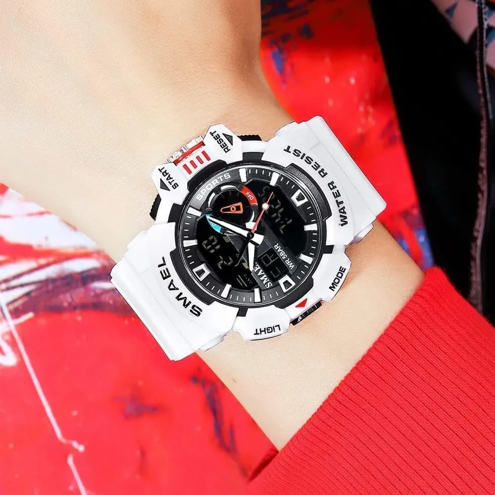 Rugged provision Wristwatch for Training, Hiking, and Adventure Gosasa Men's Large Face Outdoor Sports Watches Military S-Shock Watch Waterproof, Backlight, Alarm, Stopwatch Features - 