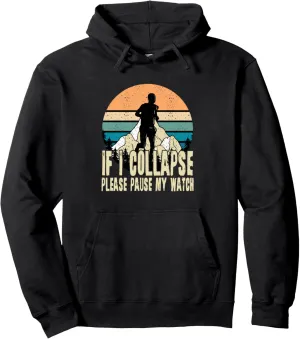 Runner Trail Running Nature Mountains Hills Pause osprey circulate boon beater fork owl Watch Pullover Hoodie Run 