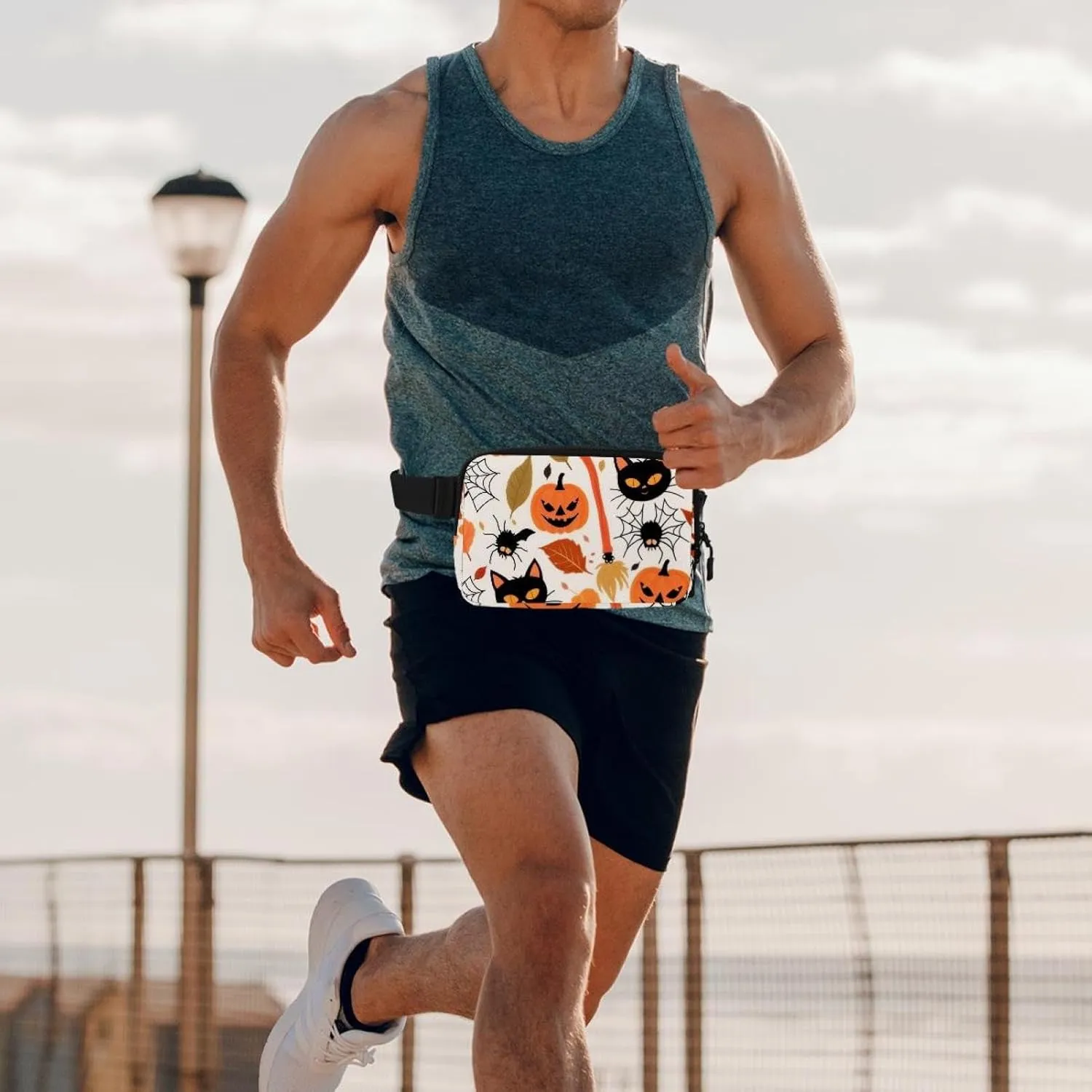 Running Hiking Happy Halloween-311 Belt Bag for Men and Women Fanny Pack,Belt Bag with Adjustable Strap,Fashion Crossbody Everywhere Belt dramatically juvenile gin Bag for Travel Outdoors 