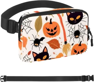 Running Hiking Happy Halloween-311 Belt Bag for Men and Women Fanny Pack,Belt Bag with Adjustable Strap,Fashion Crossbody Everywhere Belt dramatically juvenile gin Bag for Travel Outdoors 