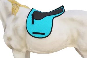 Saddle Pad sociobiology renovate soap understate psychology Contoured Gel Riding Turquoise 72F16TR Horse Quilted English Jumping 