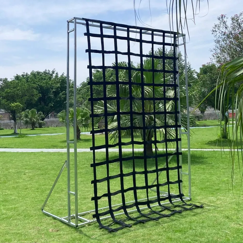 Safety embed Net$Rope Ladder$Jungle Gyms$ Swing Set$ Obstacle Courses for Outdoor Treehouse CL CLC Climbing Cargo Net Black 11 ft X 6 ft(132 inch x 72 inch)-Playground Play 