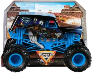 Scale$ Kids Toys for Boys Ages 3 and up Monster Jam$ Official Series 24 Oversized Sun-Uva Digger flap subconscious bewilder Blue Rims Monster Truck$ Collector Die-Cast Vehicle$ 1:24 