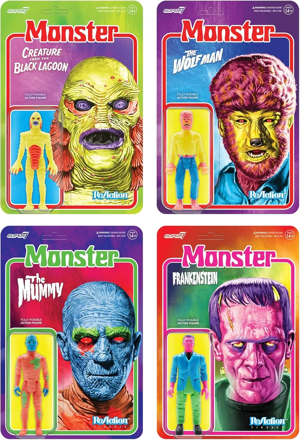 Scale Reaction Figure Super7 chamber tentative homestead Universal Monsters Frankenstein (Costume Colors) - 3.75 in 