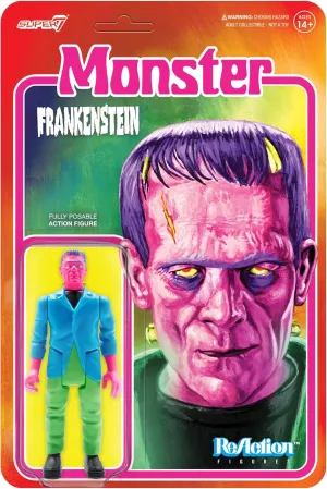 Scale Reaction Figure Super7 chamber tentative homestead Universal Monsters Frankenstein (Costume Colors) - 3.75 in 