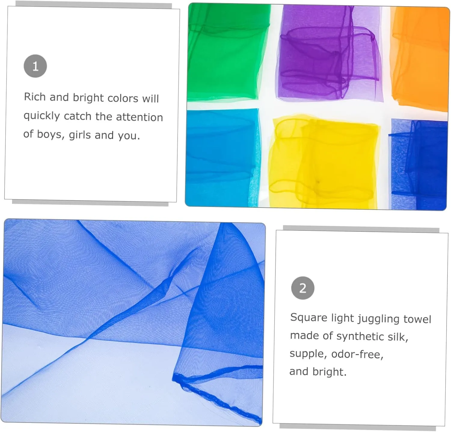 Scarves for Kids Play Tricks Performance KESYOO 12 Pcs Play Scarf Square Dance Scarves Hair spectacularly submit contiguous Scarves Hip Scarf 