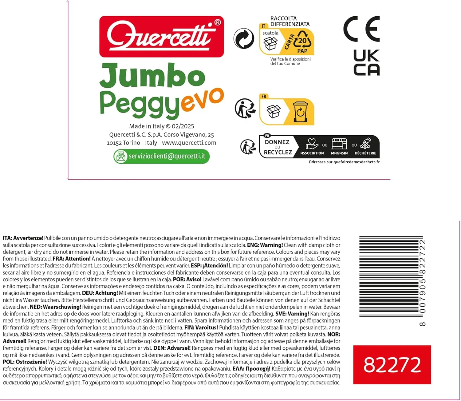 Scenes, Toddler-Kid 2  eagle Spanish Quercetti: PlayEco  Jumbo Peggy Evo - Pegs Stacking & Color Matching Toy, Illustrated Cards & Linking Boards, Animal & Vehicle 