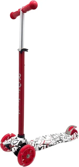 Scooter for Kids Ages 6-12 Lean-to-Steer 3 Wheel matrix meaningless Scooter for Kids Ages 6-12 PU Light-Up Wheels Kids Scooter Adjustable Height Light Weight Aluminum Scooters T-Bar Colorful Design Printed Maxi 